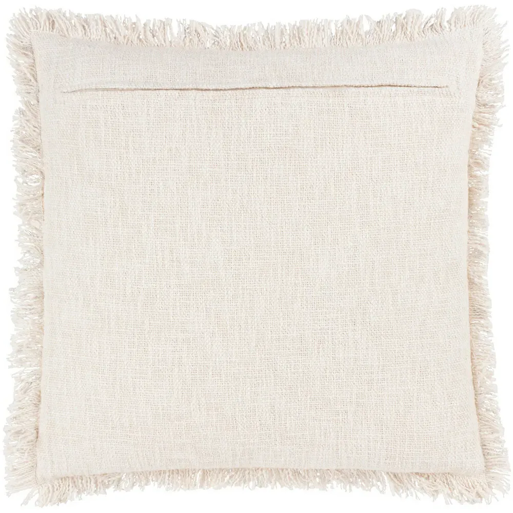 Hara Pecan Woven Fringed Cushion - Multi, Cotton