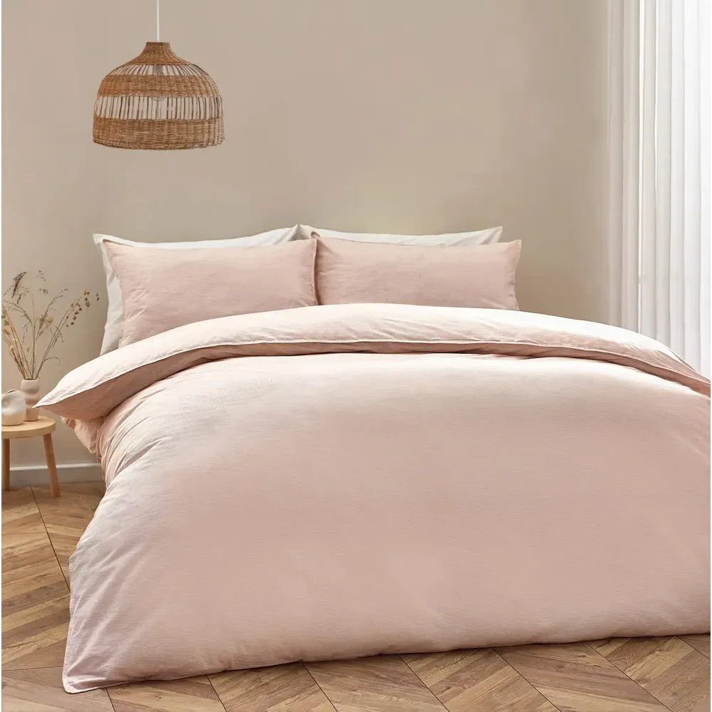Heaton Double Duvet Set - Baked Earth, Cotton