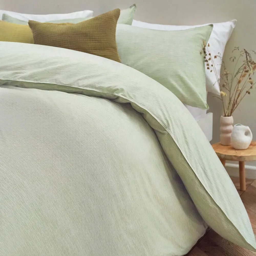 Heaton Single Duvet Set - Khaki, Cotton