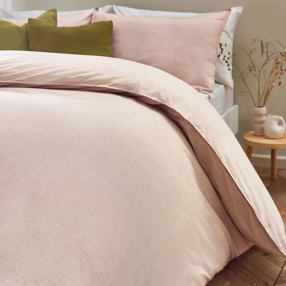 Heaton Super King Duvet Set - Baked Earth, Cotton