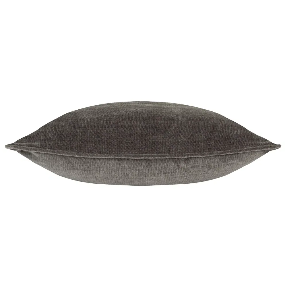 Heavy Chenille Reversible Cushion - Charcoal