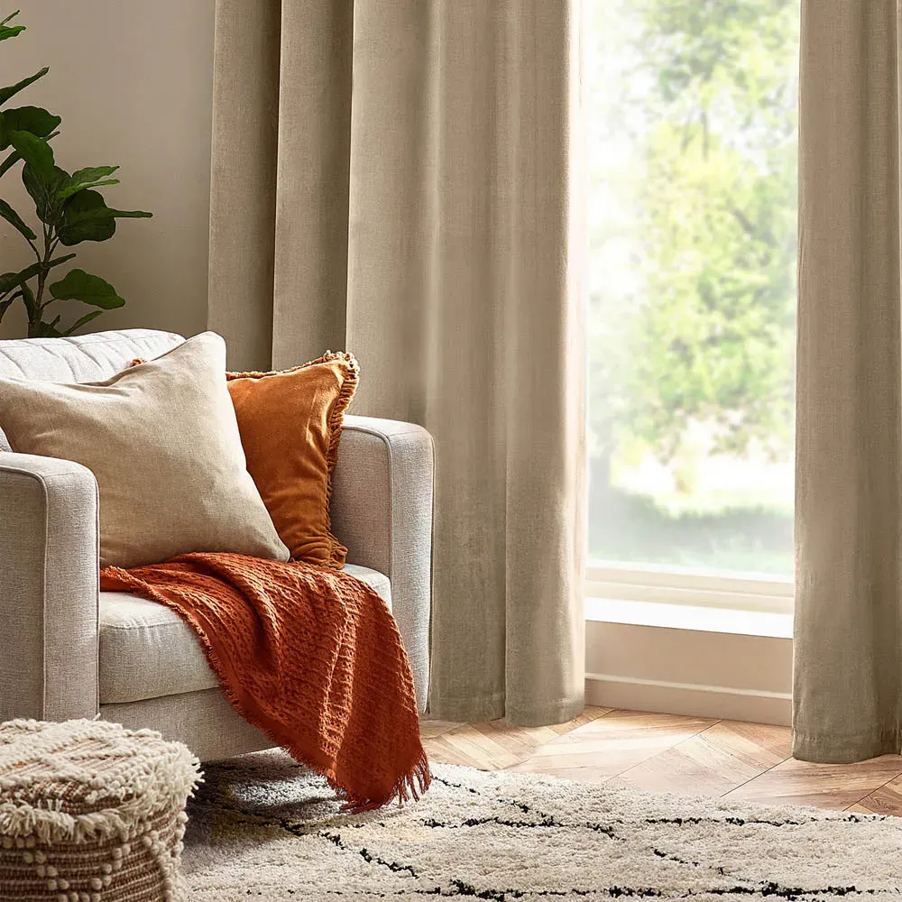 Heavy Chenille Reversible Cushion - Natural