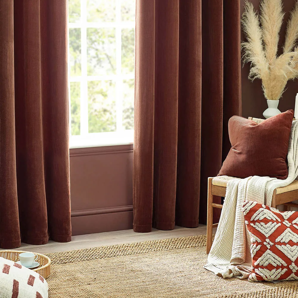 Heavy Chenille Reversible Cushion - Nutmeg