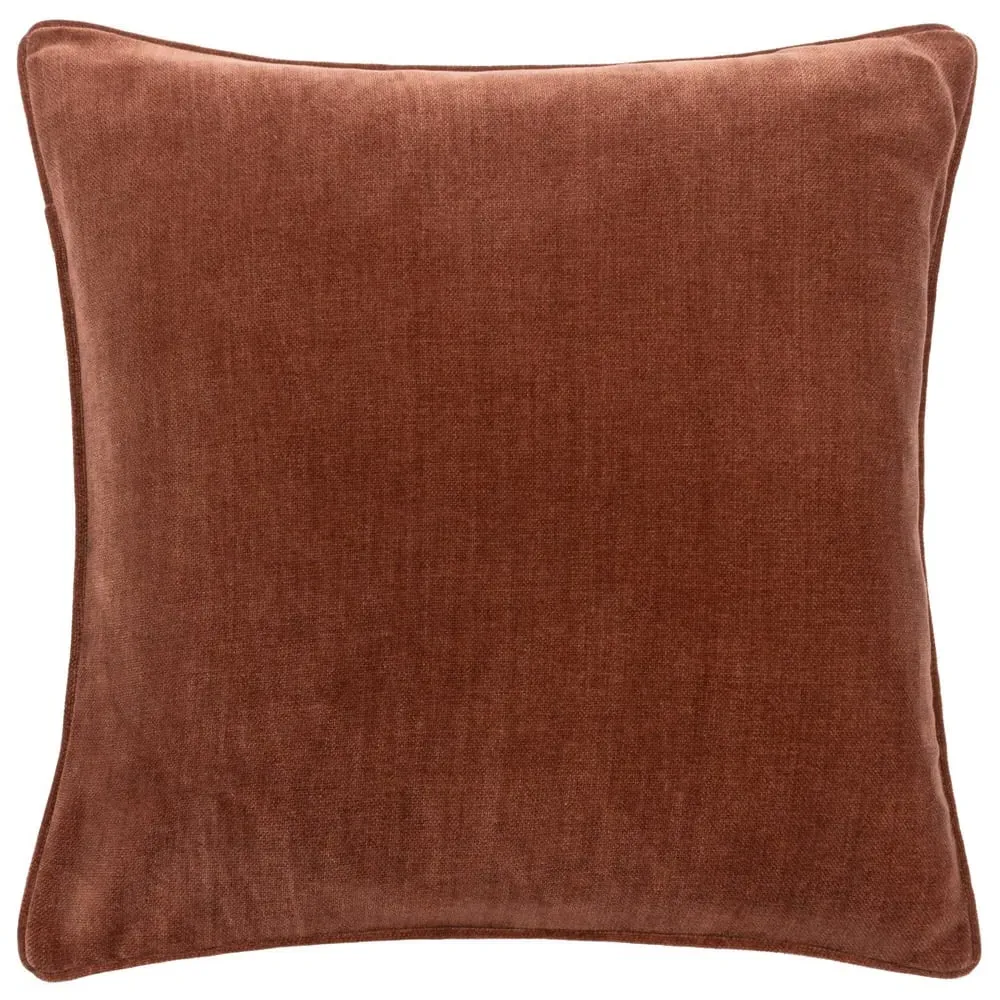 Heavy Chenille Reversible Cushion - Nutmeg