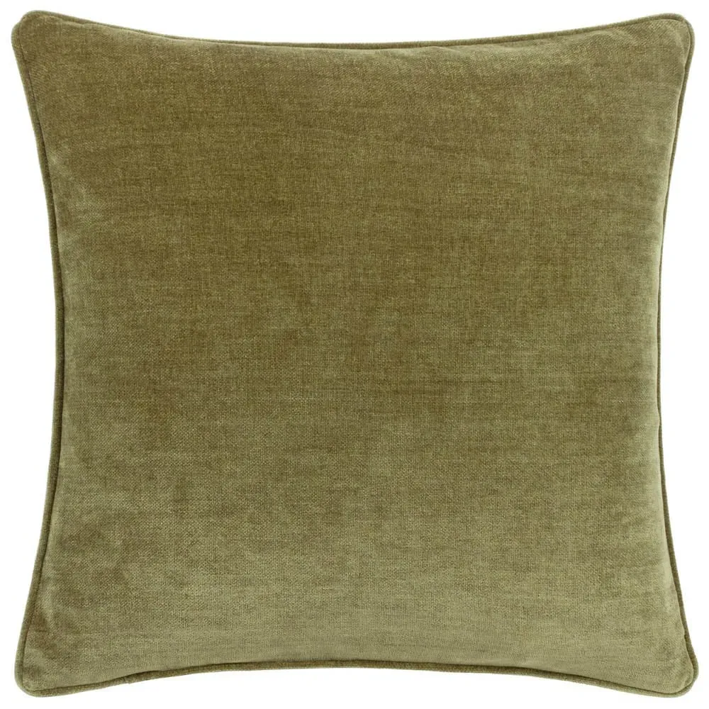 Heavy Chenille Reversible Cushion - Olive