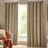 Heavy Chenille Velvet Eyelet Curtain - Cream