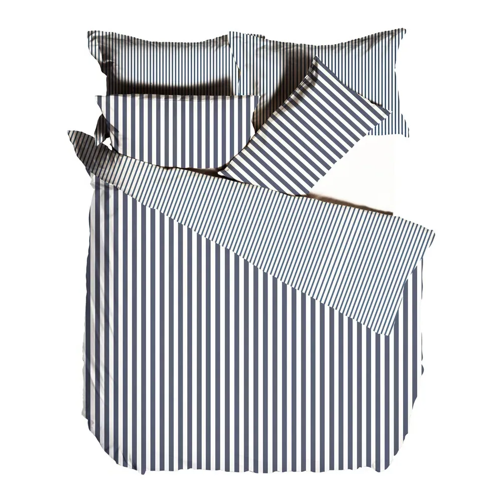 Hebden Double Duvet Set - Navy, Grey