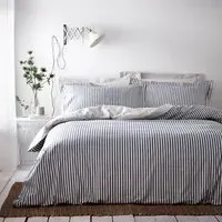 Hebden Double Duvet Set - Navy, Grey