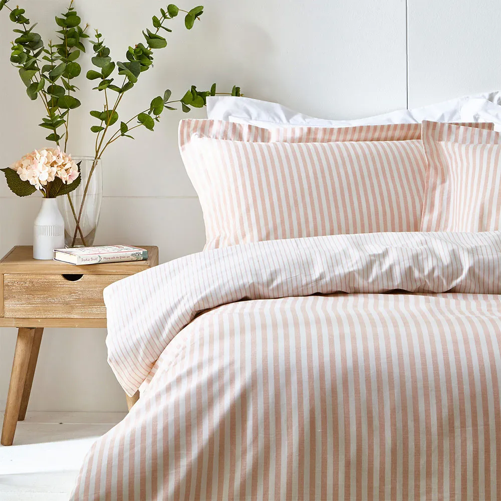 Hebden Double Reversible Duvet Set - Blush
