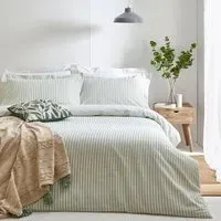Hebden Double Reversible Duvet Set - Eucalyptus