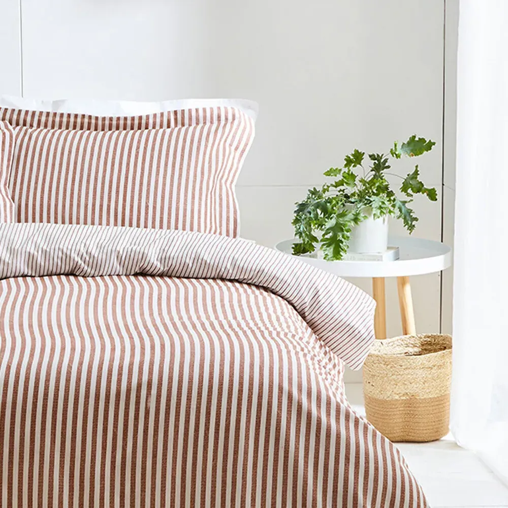Hebden Double Reversible Duvet Set - Pecan