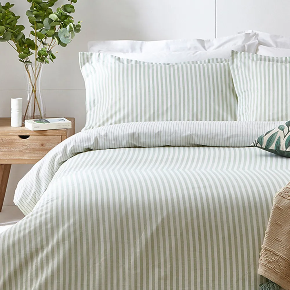 Hebden Super King Duvet Set - Multi, Eucalyptus