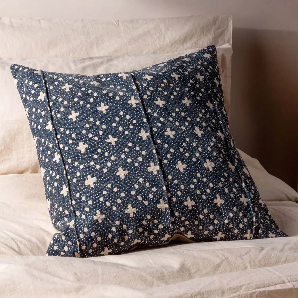 Helm Ink Organic Woven Cushion - Multi, Cotton