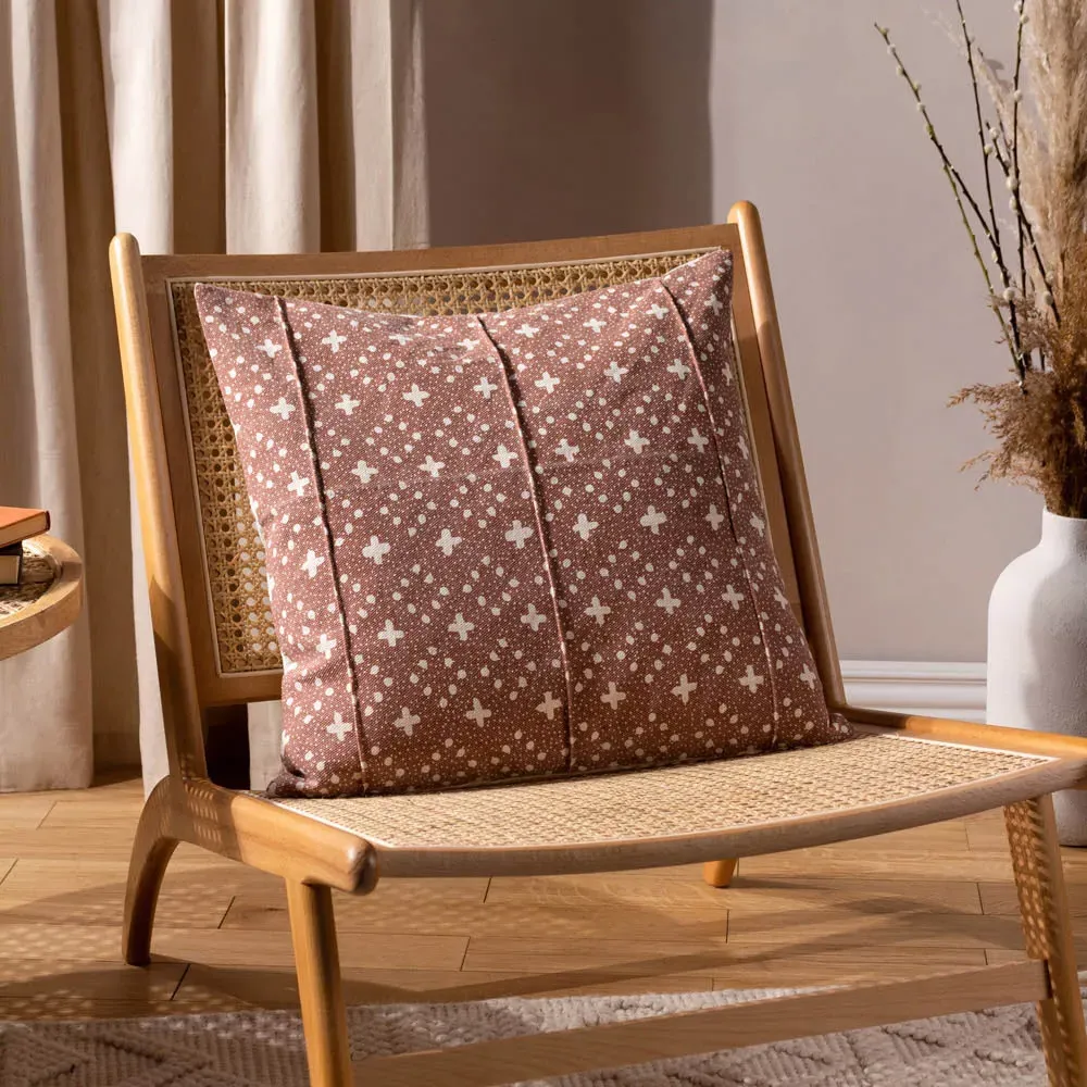 Helm Pecan Organic Woven Cushion - Multi, Cotton