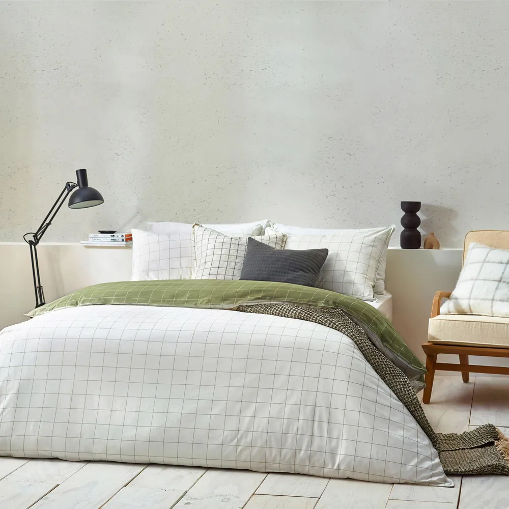 Howarth Double Duvet Set - Moss, Cotton