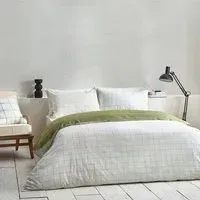 Howarth Super King Duvet Set - Moss and Natural, Cotton