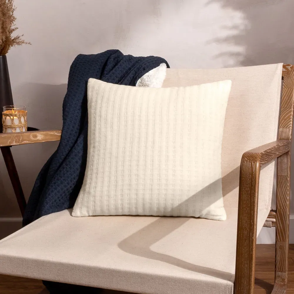 Hush Linear Cushion - Cream, Cotton