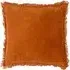 Jaye Fringed Cushion - Rust, Cotton Velvet