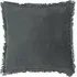 Jaye Fringed Cushion - Slate, Cotton Velvet