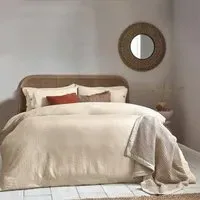 Lark King Size Duvet Set - Natural, Muslin Cotton