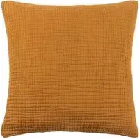 Lark Muslin Cotton Cushion - Cumin