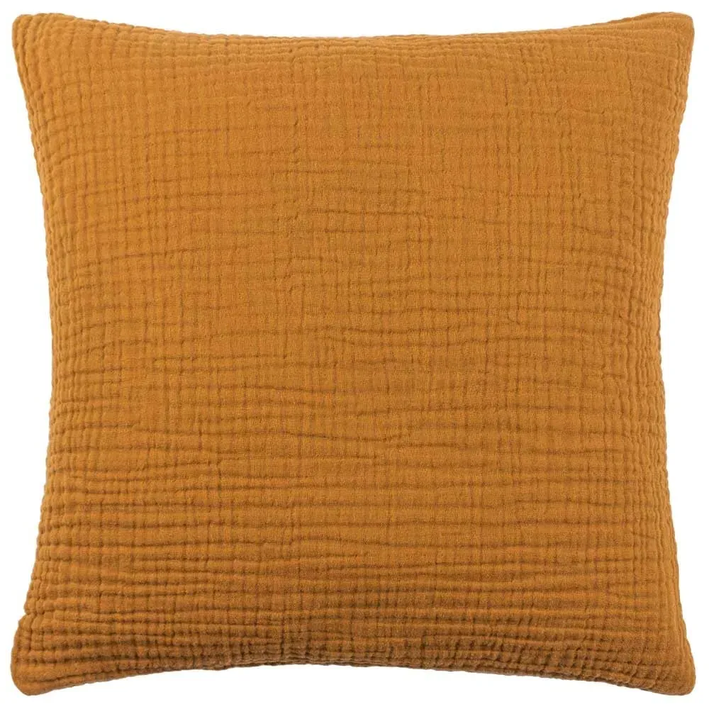 Lark Muslin Cotton Cushion - Cumin image