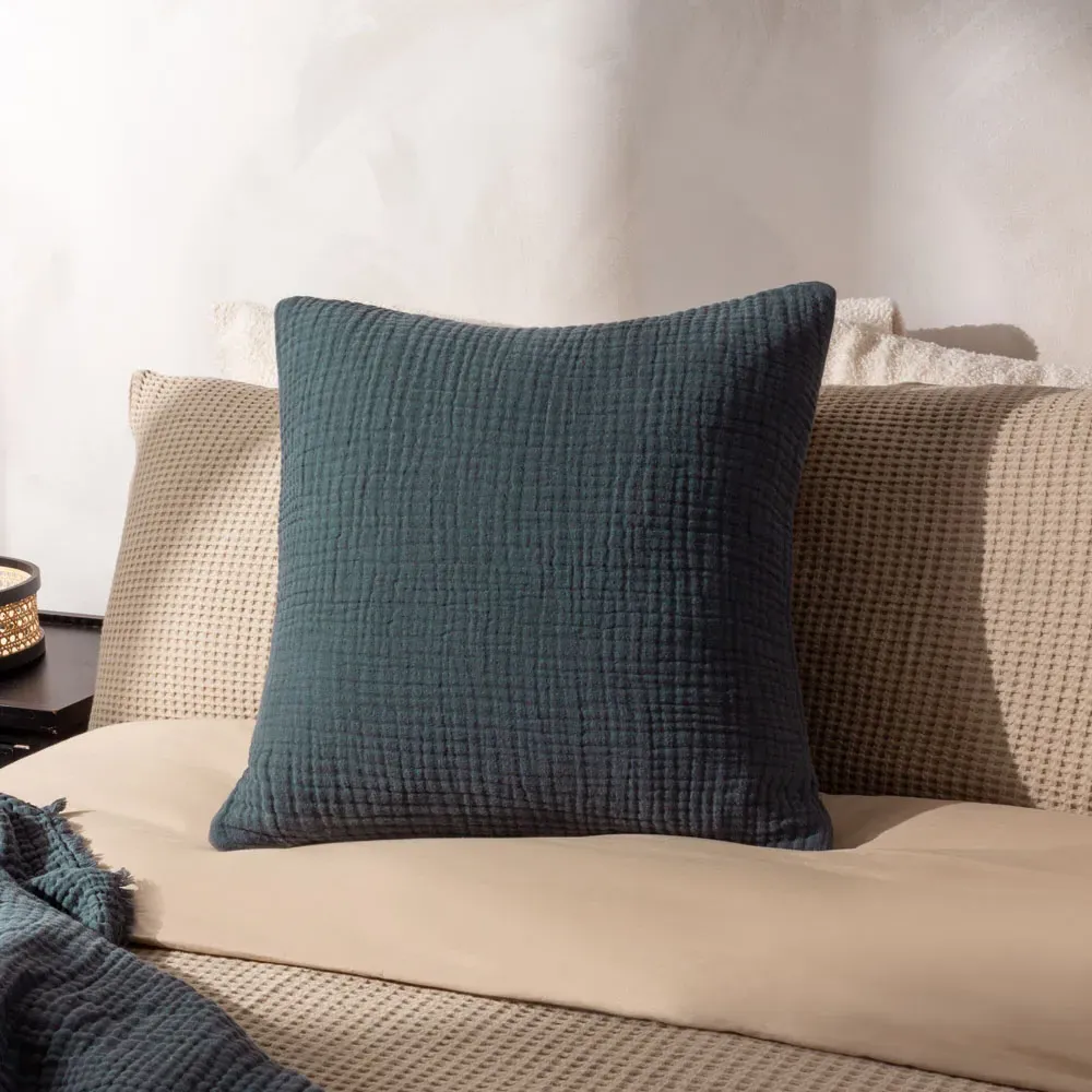 Lark Muslin Cotton Cushion - Dusk