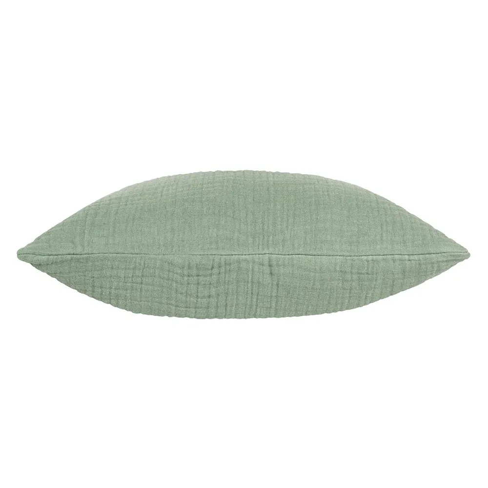 Lark Muslin Cotton Cushion - Eucalyptus