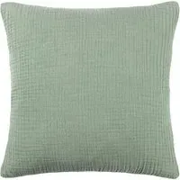 Lark Muslin Cotton Cushion - Eucalyptus