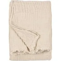 Lark Muslin Cotton Throw - Cream