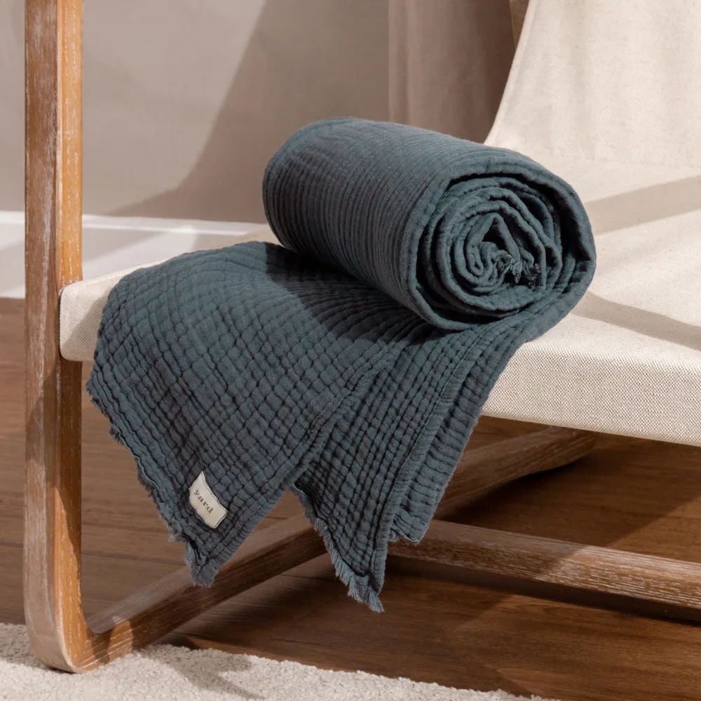 Lark Muslin Cotton Throw - Dusk