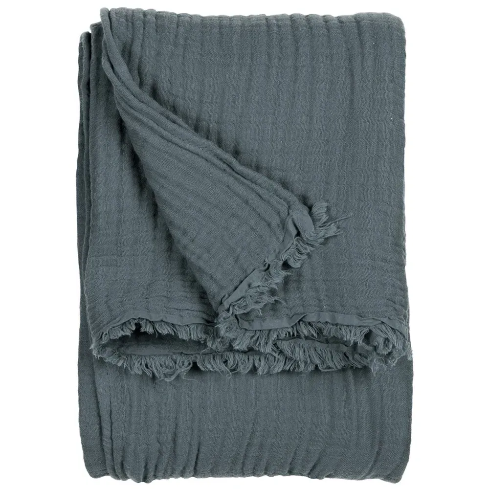 Lark Muslin Cotton Throw - Dusk