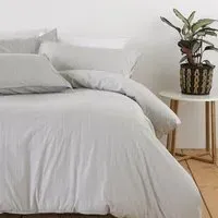 Linear Single Duvet Set - Grey