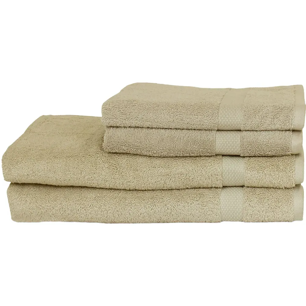 Loft Combed Cotton Towel Bundle Set of 4 - Oatmeal image