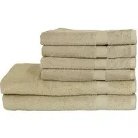 Loft Combed Cotton Towel Bundle Set of 6 - Oatmeal