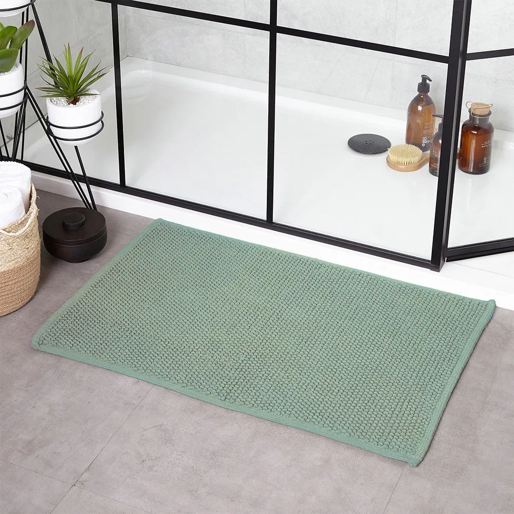Loft Cotton Anti-Slip Bath Mat - Green