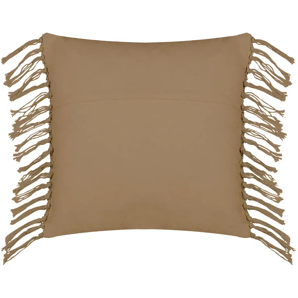 Nimble Knitted Cushion - Brown, Cotton