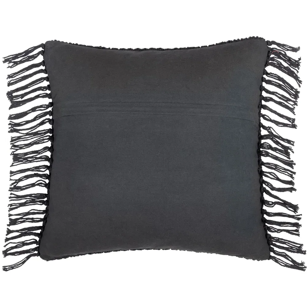 Nimble Knitted Cushion - Grey, Cotton