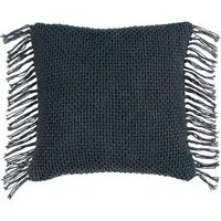 Nimble Knitted Cushion - Grey, Cotton