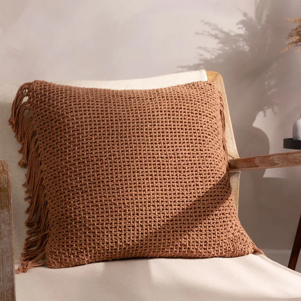 Nimble Knitted Cushion - Multi, Cotton