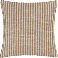 Organik Natural Stripe Woven Cushion - Cream, Jute