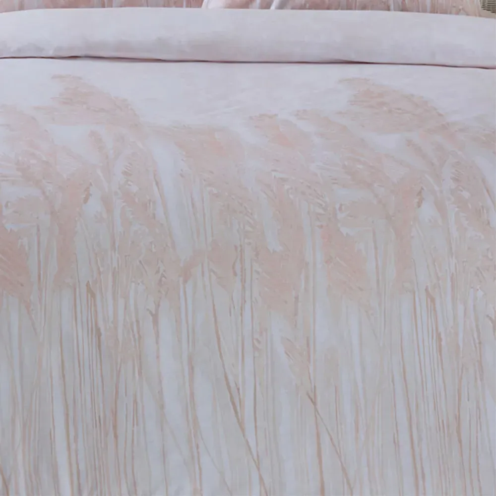 Pampas Double Duvet Cover Set - Blush, Cotton