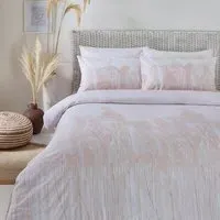 Pampas Double Duvet Cover Set - Blush, Cotton