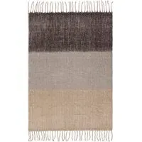 Rawton Ombre Herringbone Throw - Flint Black