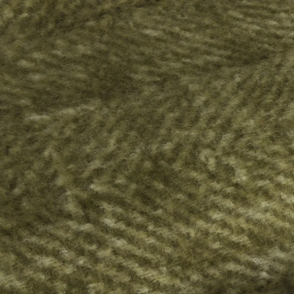 Rawton Ombre Herringbone Throw - Natural Moss