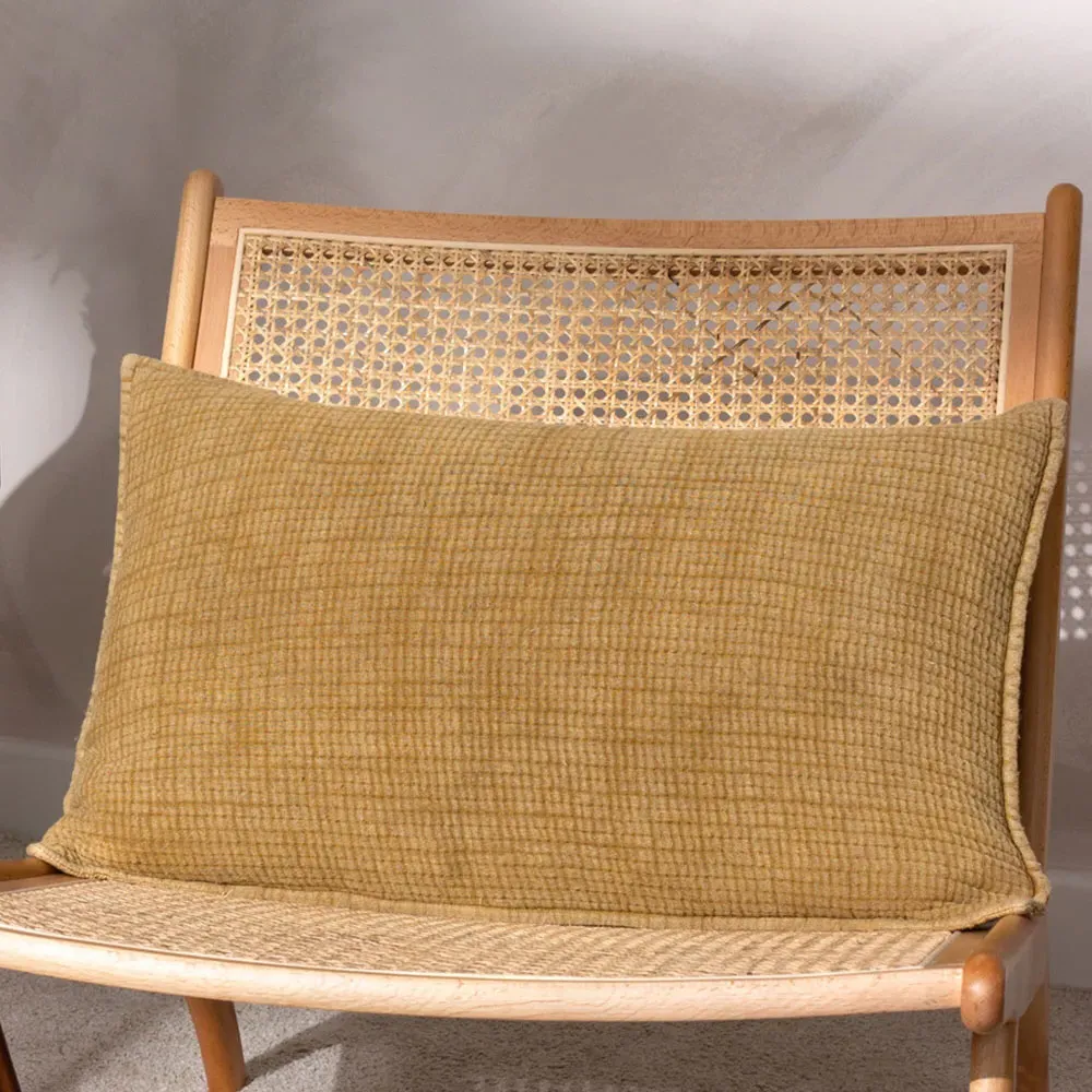 Ribble Acid Wash Cushion - Honey, Cotton