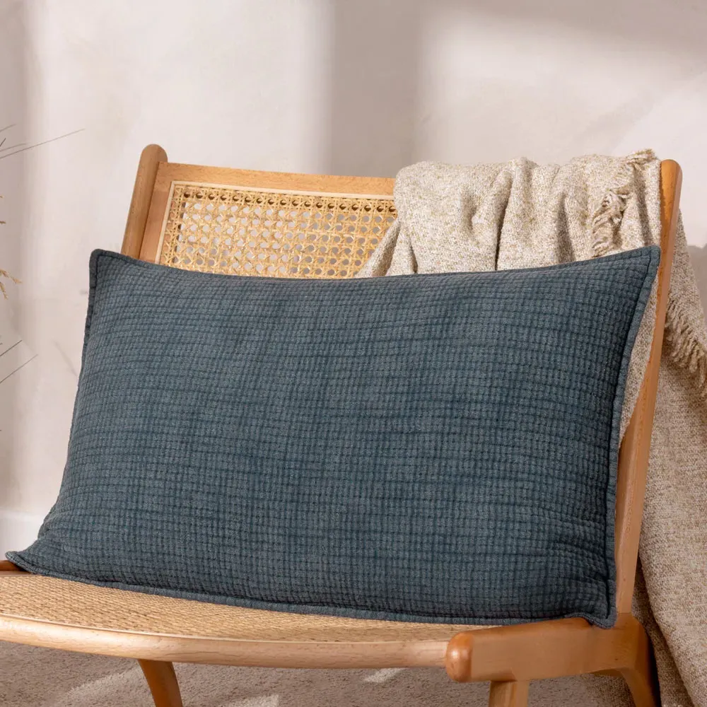 Ribble Acid Wash Cushion - Ink, Cotton
