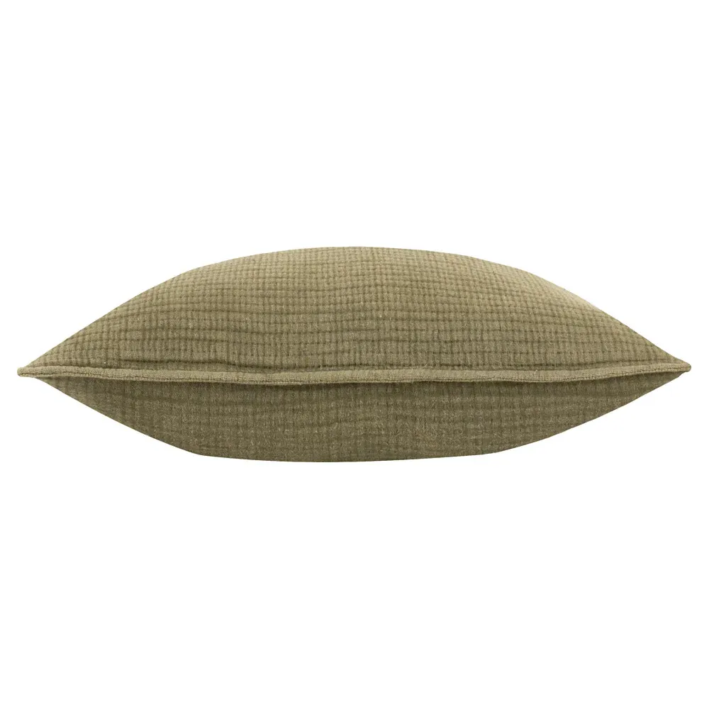 Ribble Acid Wash Cushion - Khaki, Cotton
