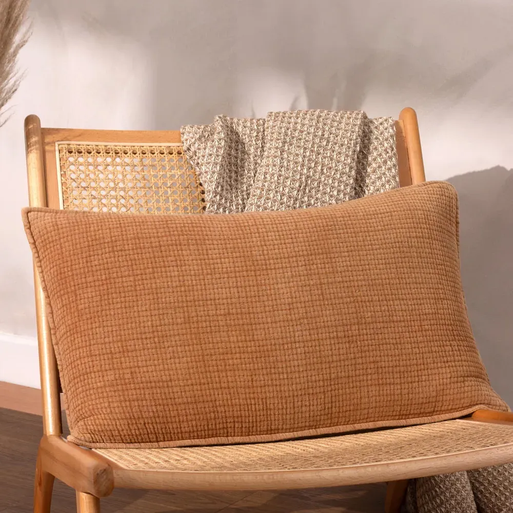Ribble Acid Wash Cushion - Pecan, Cotton