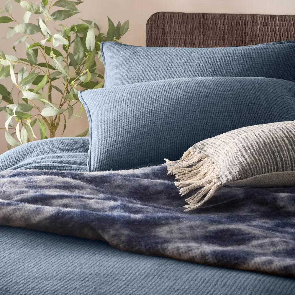 Ribble King Size Duvet Cover Set - Ink, Cotton